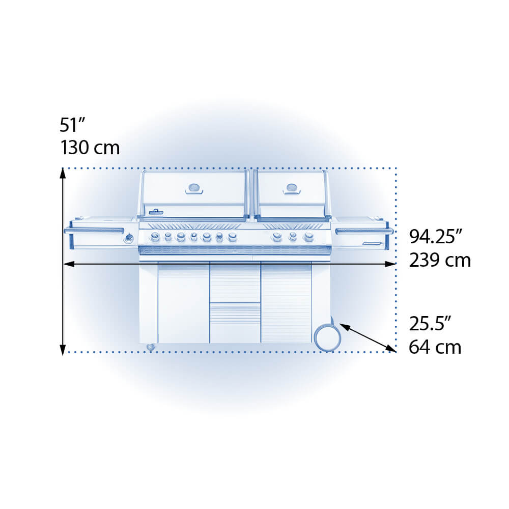 Prestige PRO™ 825 RSBI with Power Side Burner, Infrared Rear & Bottom Burners